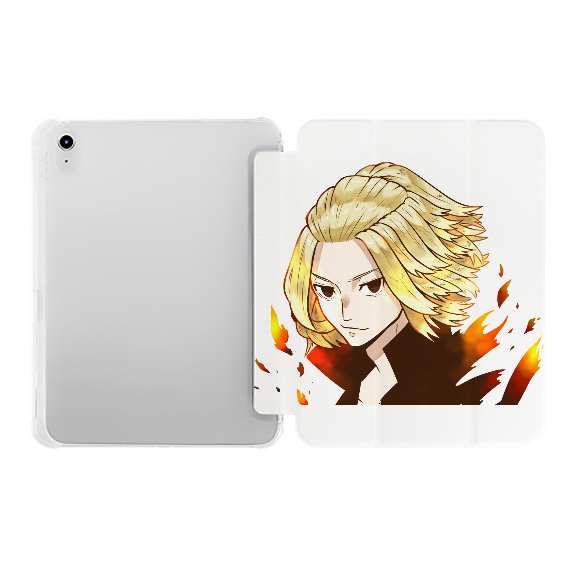 （画像用） 東京リベンジャーズ Tokyo Revengers IPad ケース ペン収納付き 三つ折りスタンド PUレザー×シリコン 対応機種9.5/10.5/10.9インチ